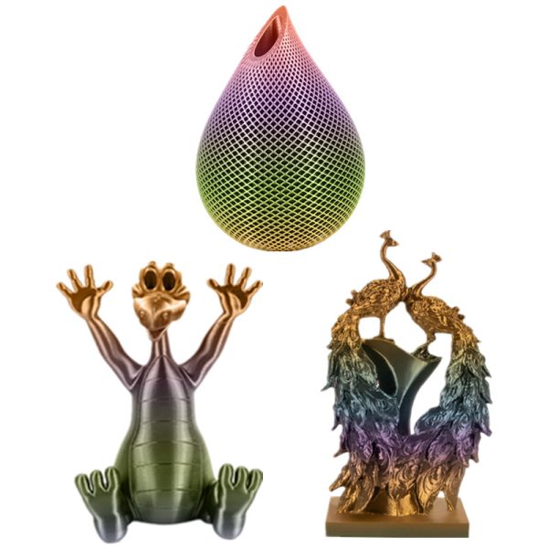 iSANMATE  Silk Rainbow Pla Multi colour 01 1.75mm Filament 1kg roll