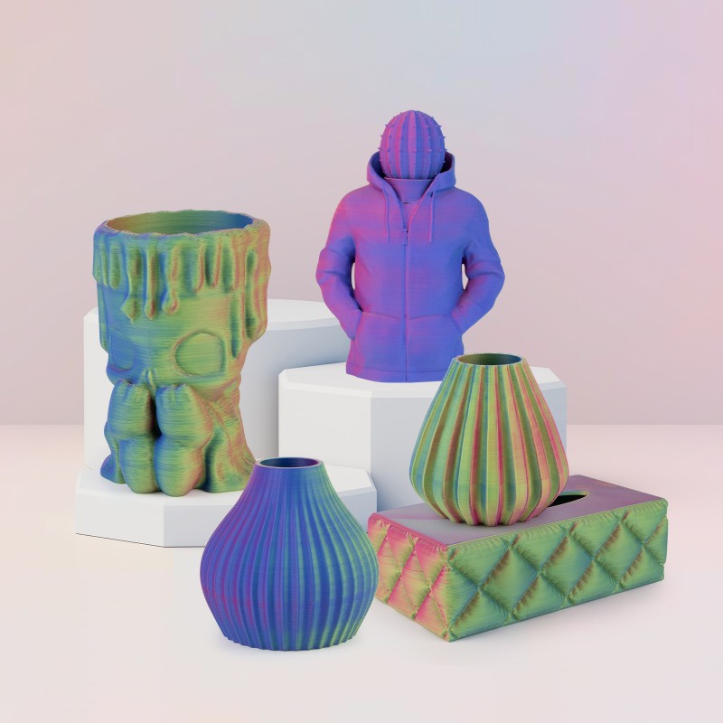 iSANMATE PLA+ [Iris Sapphire] Matte Tri Colour 1.75mm Filament 1kg roll