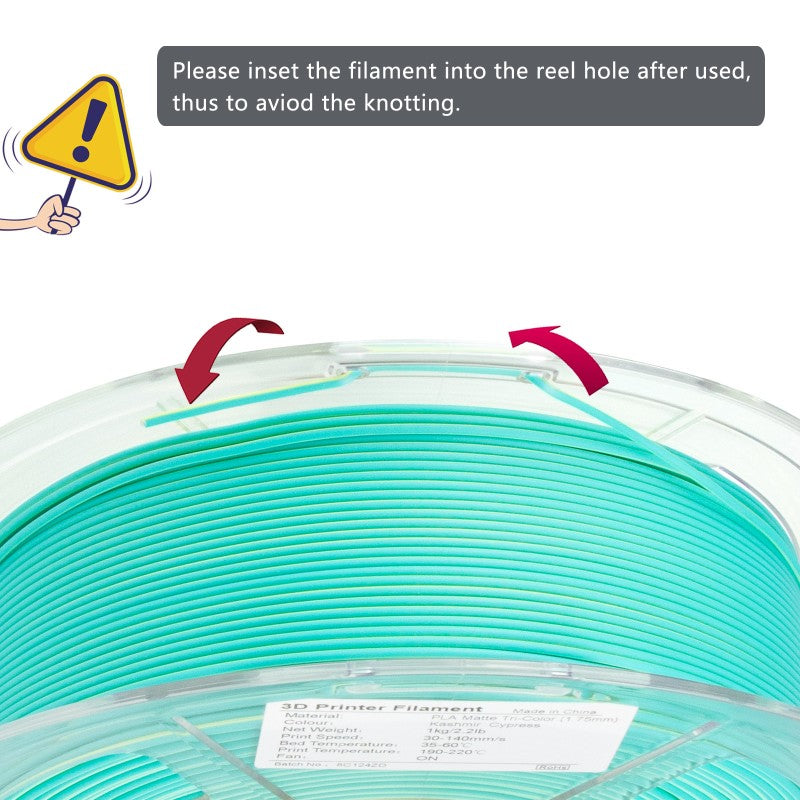 iSANMATE PLA+ [Kashmir Cypress] Matte Tri Colour 1.75mm Filament 1kg roll