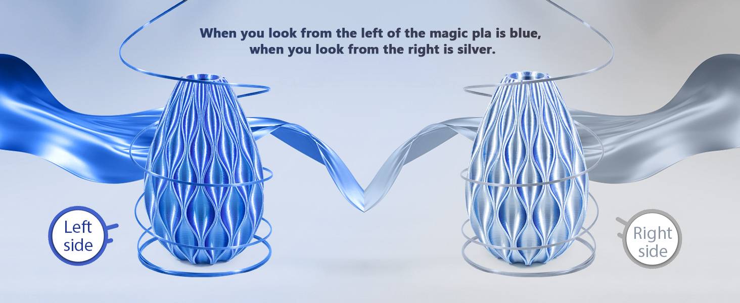 iSANMATE Silk Dual Blue Silver PLA 1.75mm Filament 1kg roll