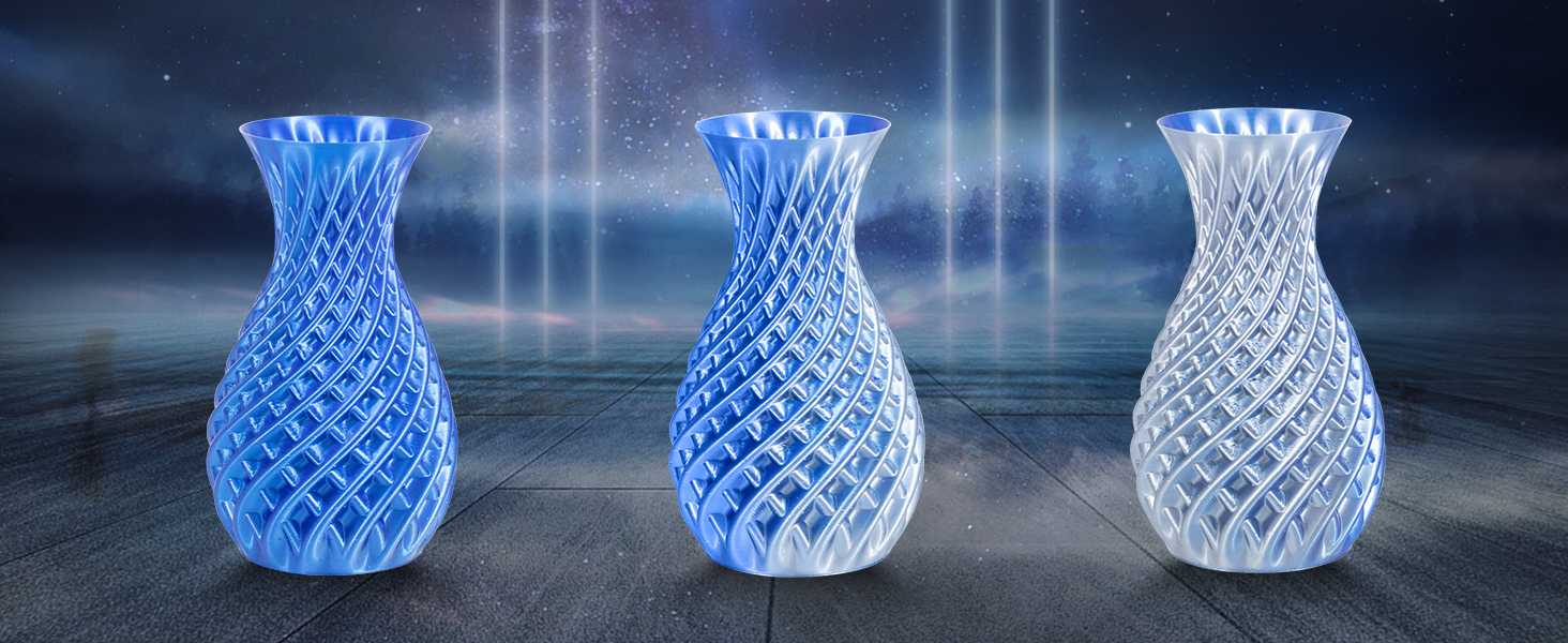 iSANMATE Silk Dual Blue Silver PLA 1.75mm Filament 1kg roll