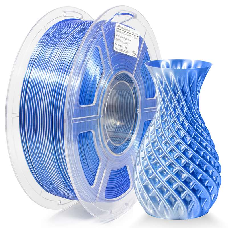 iSANMATE Silk Dual Blue Silver PLA 1.75mm Filament 1kg roll
