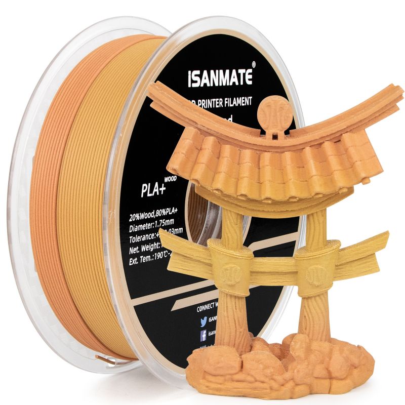 iSANMATE PLA+ WOOD MULTICOLOUR 1.75mm Filament 1kg roll – Formtech Limited