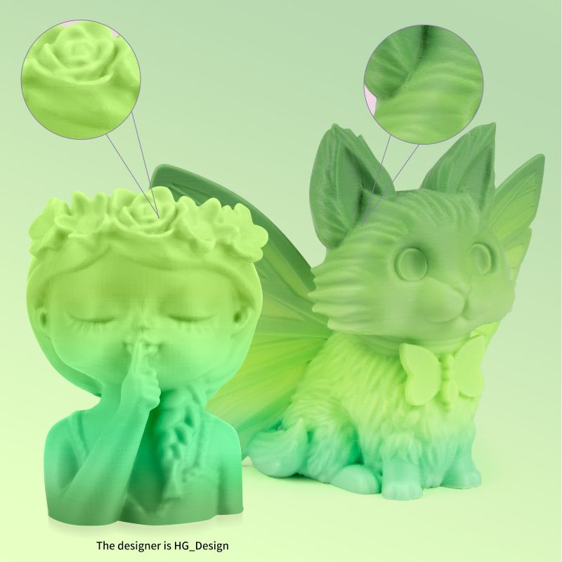 iSANMATE PLA+ [Forest Elf] Matte GRADIENT 1.75mm Filament 1kg roll