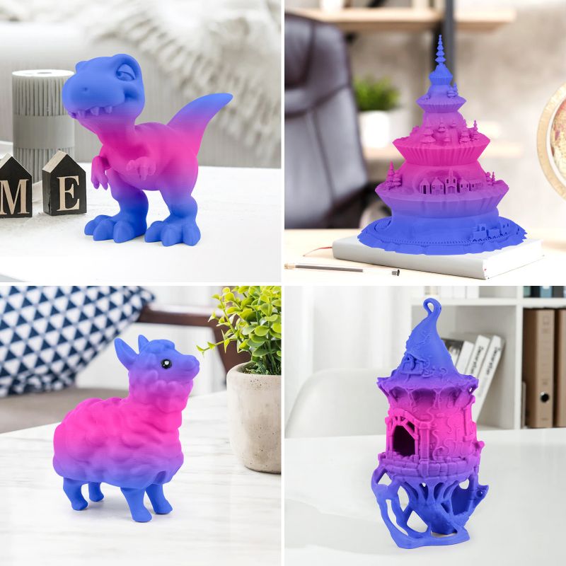 iSANMATE PLA+ PINK-PURPLE-BLUE MATTE GRADIENT 1.75mm Filament 1kg roll