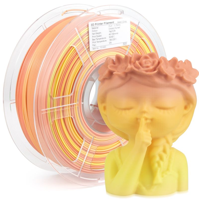 iSANMATE PLA+ [Sunset] Matte GRADIENT 1.75mm Filament 1kg roll