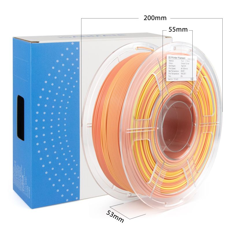 iSANMATE PLA+ [Sunset] Matte GRADIENT 1.75mm Filament 1kg roll