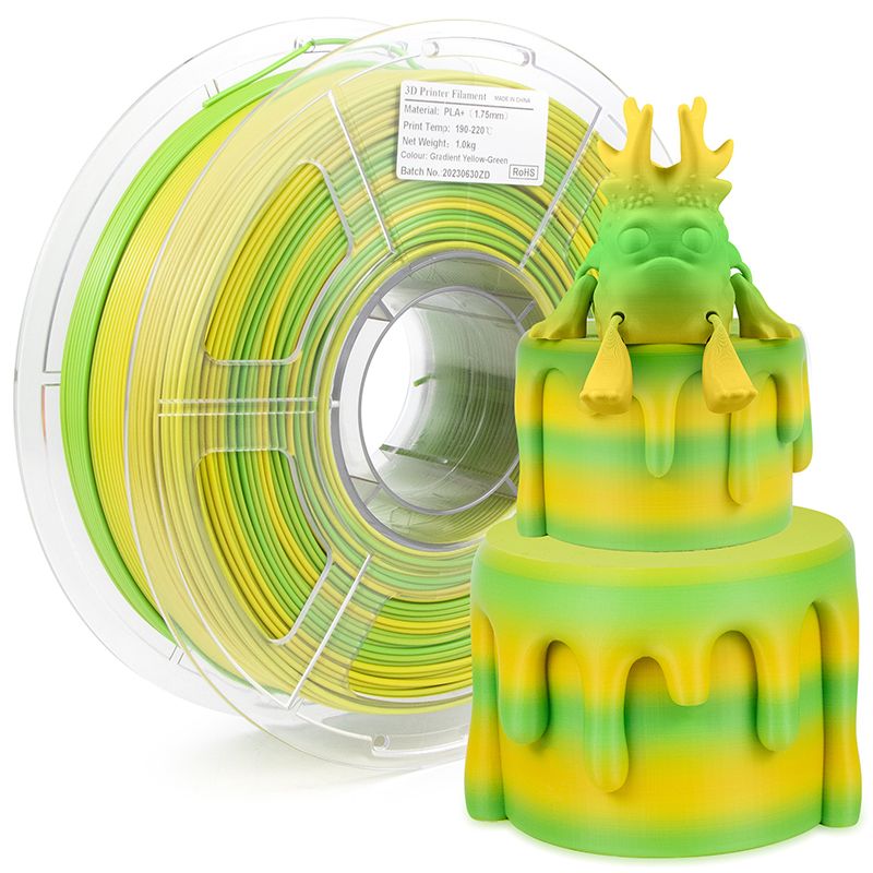 iSANMATE PLA+ [YELLOW-GREEN] Matte GRADIENT 1.75mm Filament 1kg roll