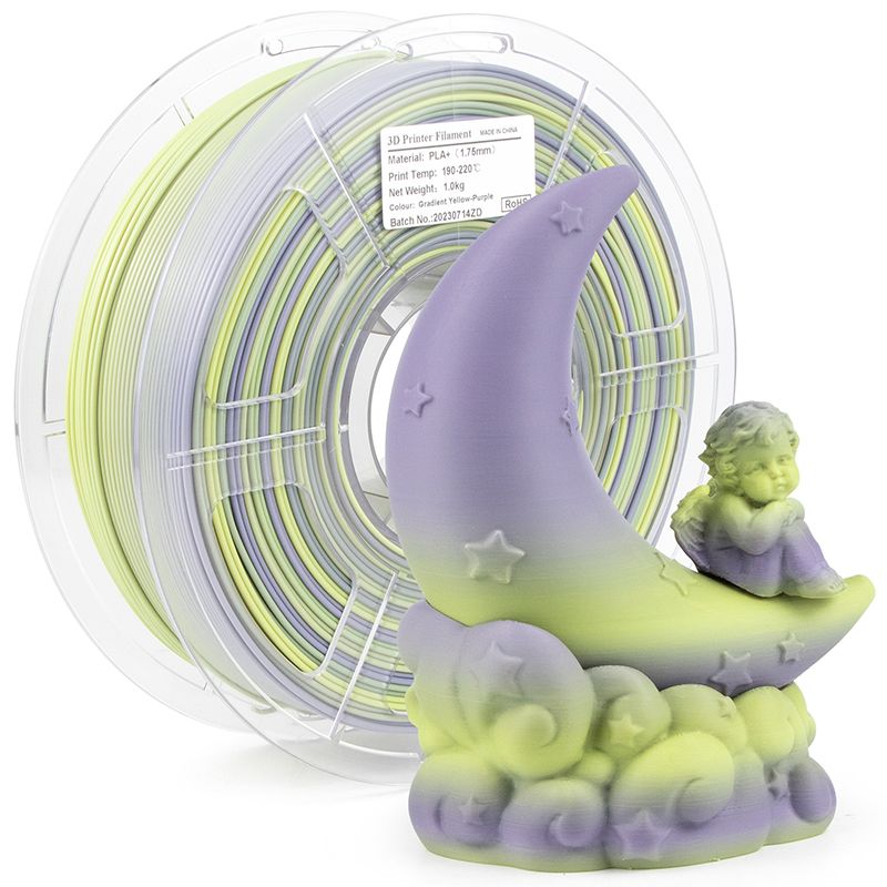 iSANMATE PLA+ [YELLOW-PURPLE] Matte GRADIENT 1.75mm Filament 1kg roll