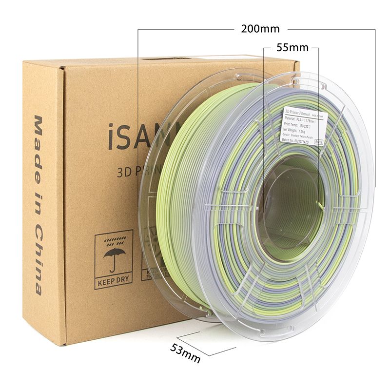 iSANMATE PLA+ [YELLOW-PURPLE] Matte GRADIENT 1.75mm Filament 1kg roll