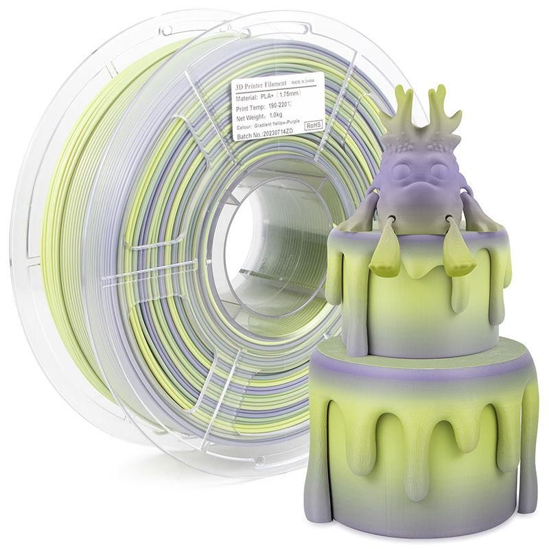 iSANMATE PLA+ [YELLOW-PURPLE] Matte GRADIENT 1.75mm Filament 1kg roll