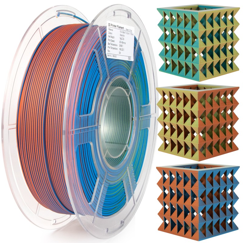 iSANMATE PLA+ [Malachite] Matte Tri Colour 1.75mm Filament 1kg roll