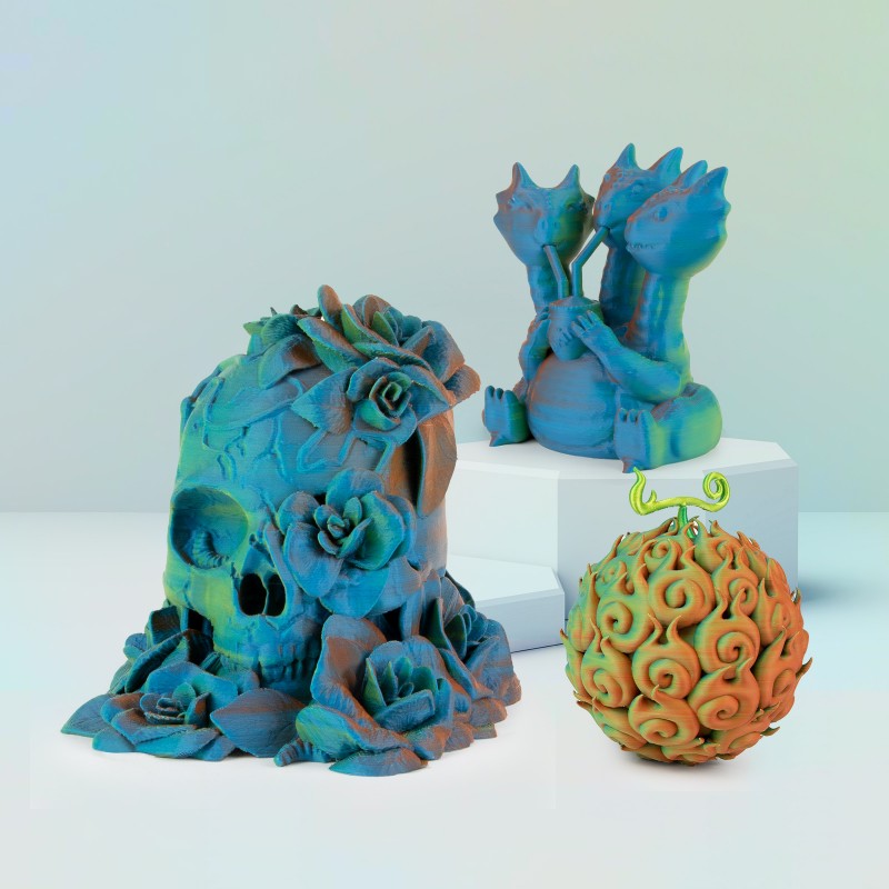 iSANMATE PLA+ [Malachite] Matte Tri Colour 1.75mm Filament 1kg roll