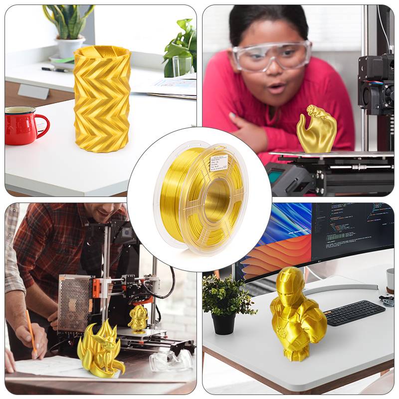 iSANMATE Silk Gold PLA 1.75mm Filament 1kg roll