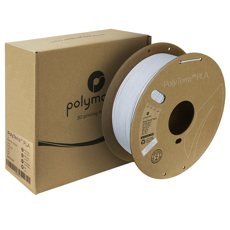 PolyTerra PLA Marble 1kg- White Filament - view 6