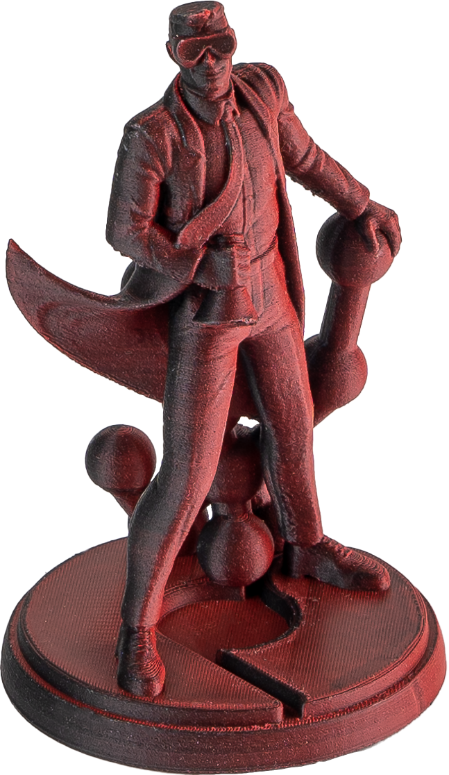PolyTerra PLA Dual 1kg- Shadow Red (Black-Red) Filament - view 2