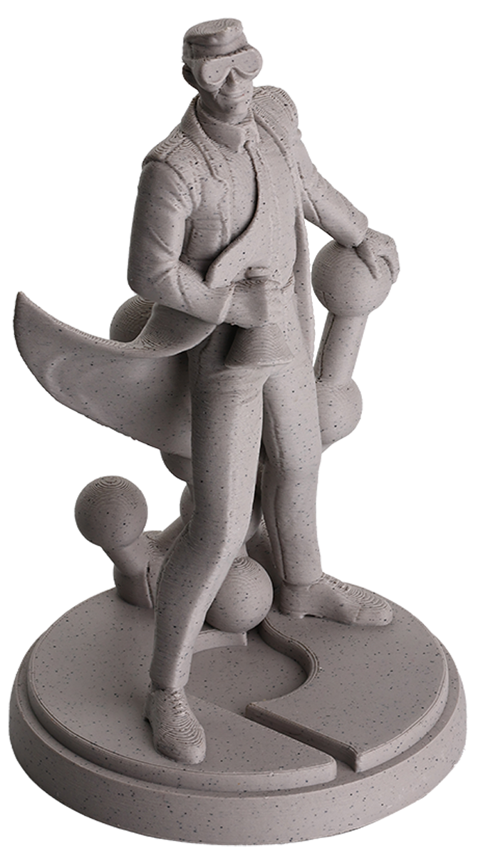 PolyTerra PLA Marble 1kg- Limestone Filament - view 2