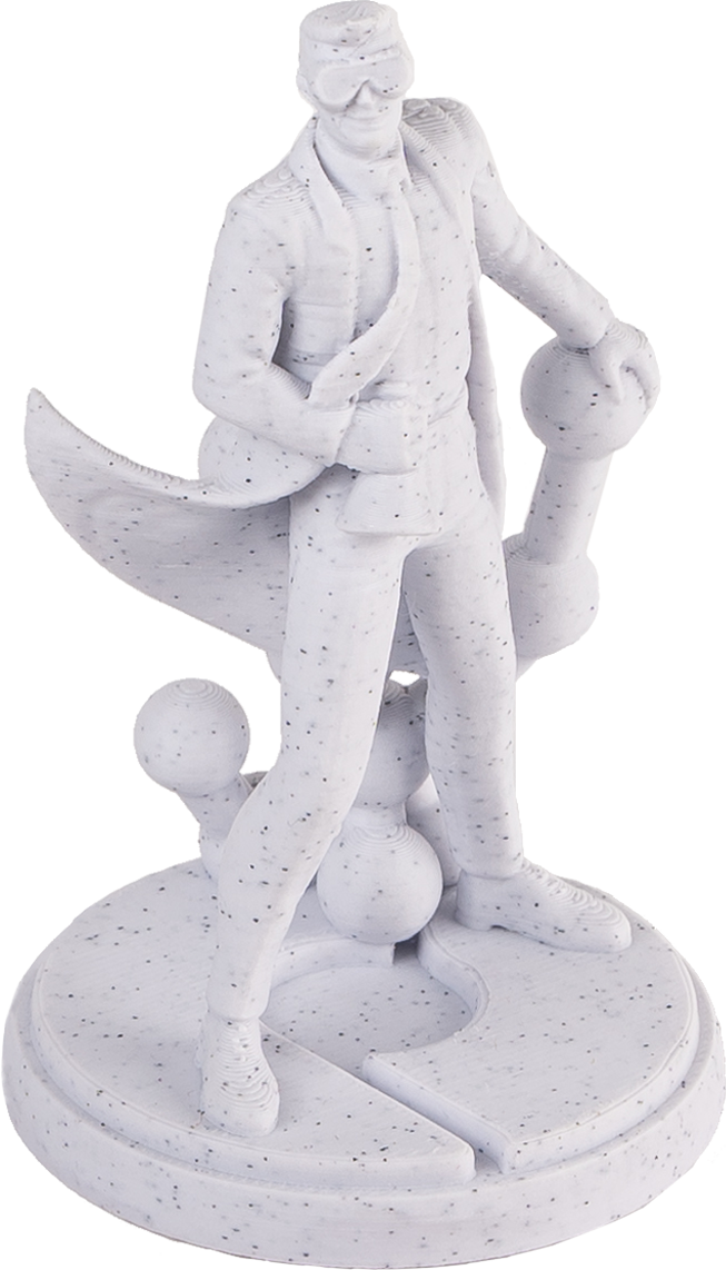PolyTerra PLA Marble 1kg- White Filament - view 2