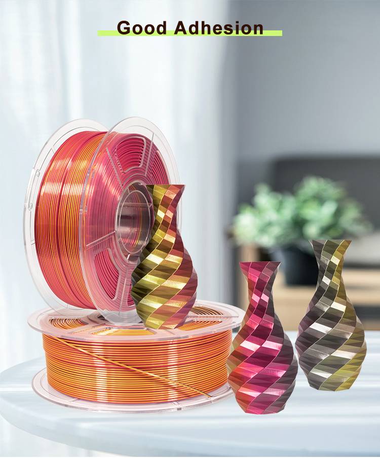 iSANMATE Silk [Red-Gold-Black] Pla Tri Colour 1.75mm Filament 1kg roll