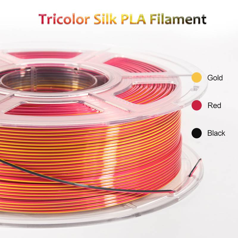 iSANMATE Silk [Red-Gold-Black] Pla Tri Colour 1.75mm Filament 1kg roll