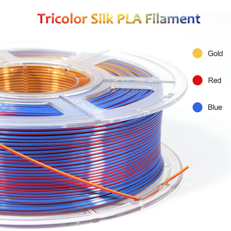 iSANMATE Silk [Red-Gold-Blue] Pla Tri Colour 1.75mm Filament 1kg roll