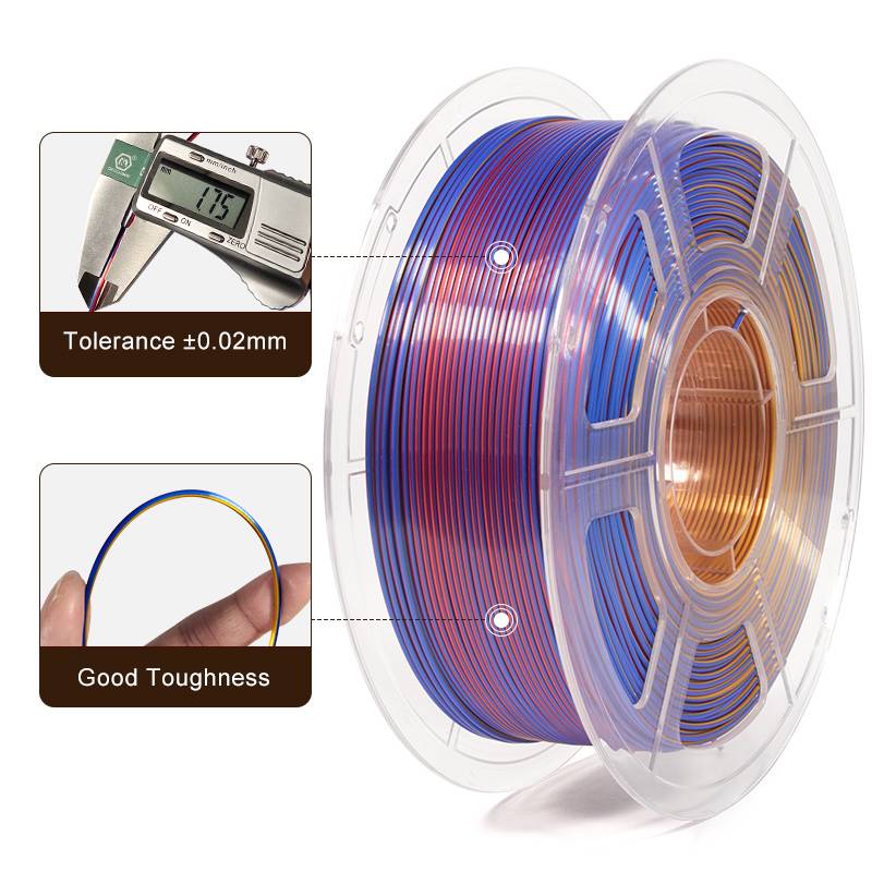 iSANMATE Silk [Red-Gold-Blue] Pla Tri Colour 1.75mm Filament 1kg roll