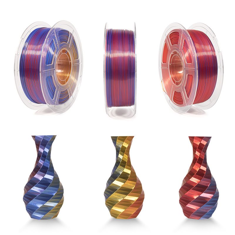 iSANMATE Silk [Red-Gold-Blue] Pla Tri Colour 1.75mm Filament 1kg roll