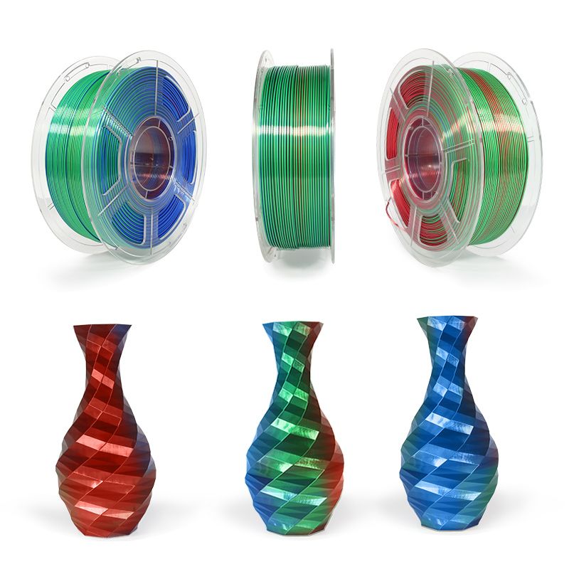 iSANMATE Silk [Red-Green-Blue] Pla Tri Colour 1.75mm Filament 1kg roll - view 3