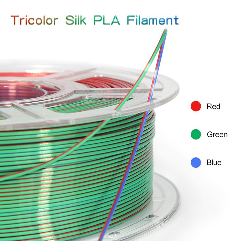 iSANMATE Silk [Red-Green-Blue] Pla Tri Colour 1.75mm Filament 1kg roll