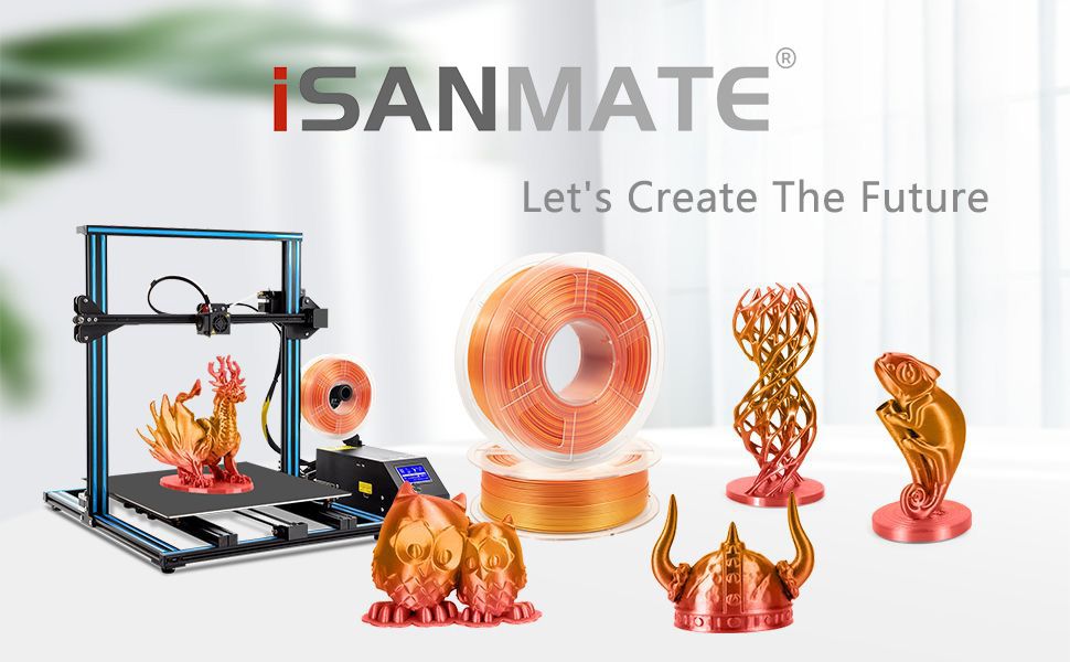 iSANMATE Silk Gradient Red-Gold PLA 1.75mm Filament 1kg roll