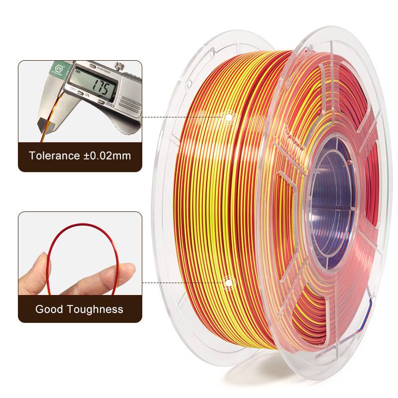 iSANMATE Silk [Red-Yellow-Blue] Pla Tri Colour 1.75mm Filament 1kg roll