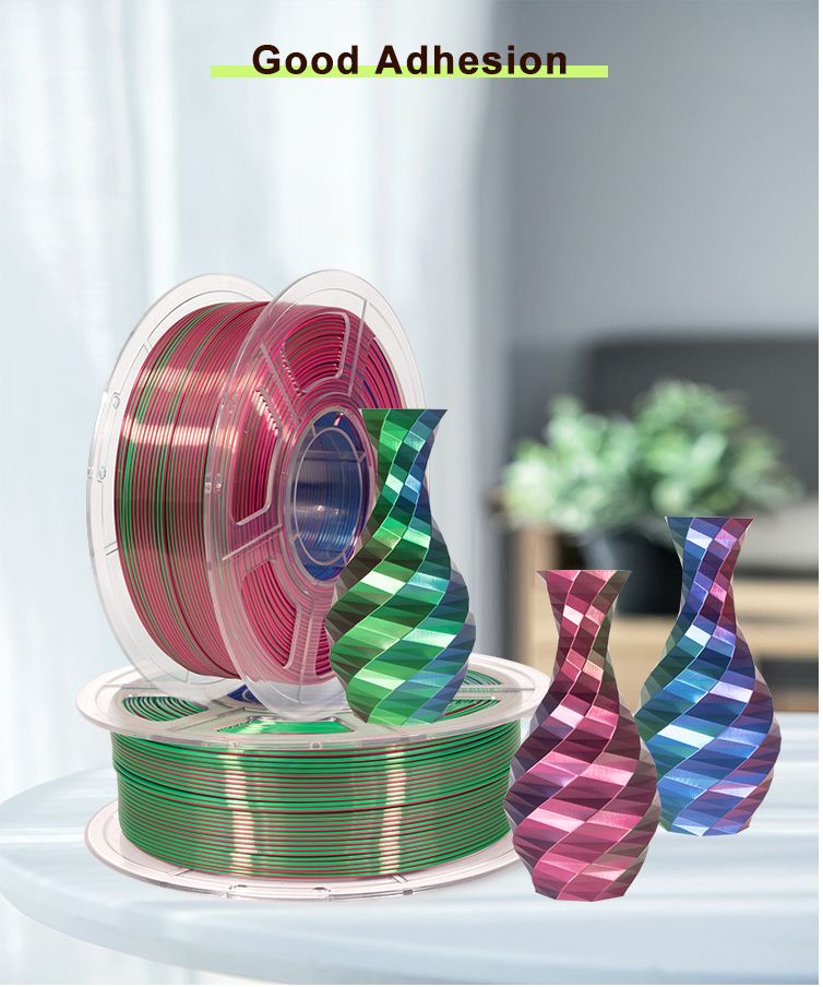 iSANMATE Silk [Rose Red-Green-Blue] Pla Tri Colour 1.75mm Filament 1kg roll