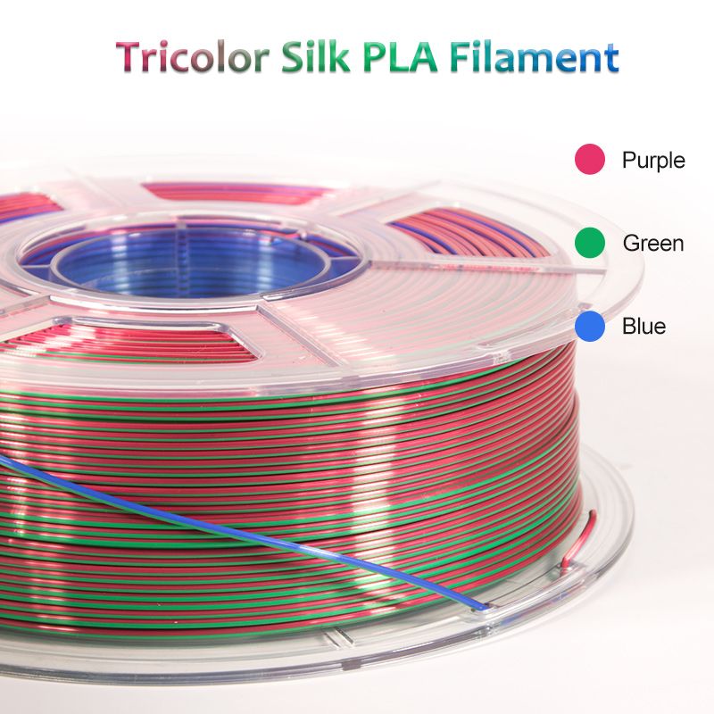 iSANMATE Silk [Rose Red-Green-Blue] Pla Tri Colour 1.75mm Filament 1kg roll
