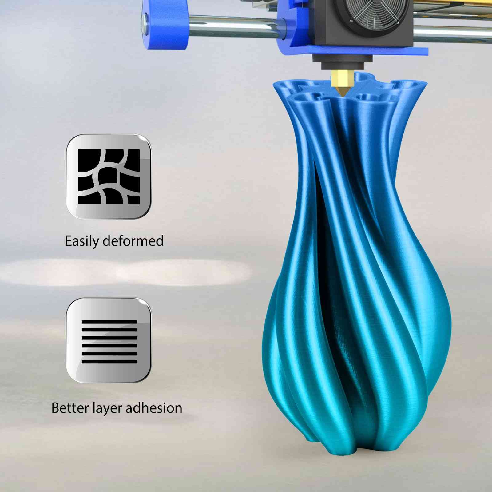 iSANMATE Silk Gradient Blue-Shiny Blue PLA 1.75mm Filament 1kg roll