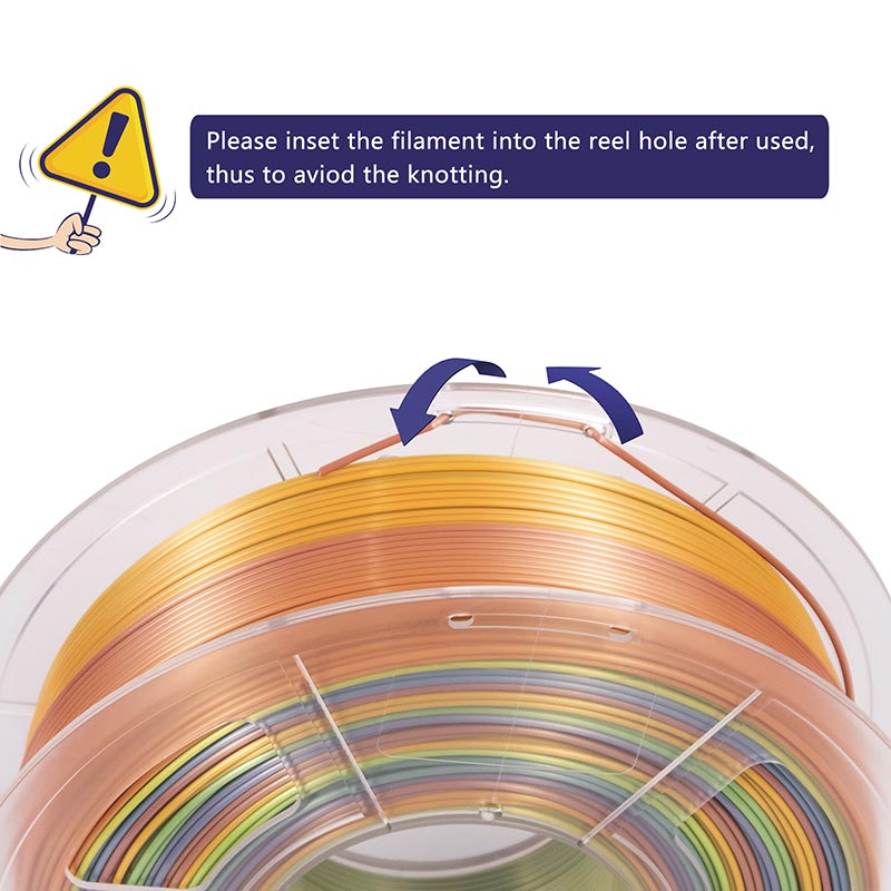 iSANMATE  Silk Rainbow Pla Multi colour 01 1.75mm Filament 1kg roll