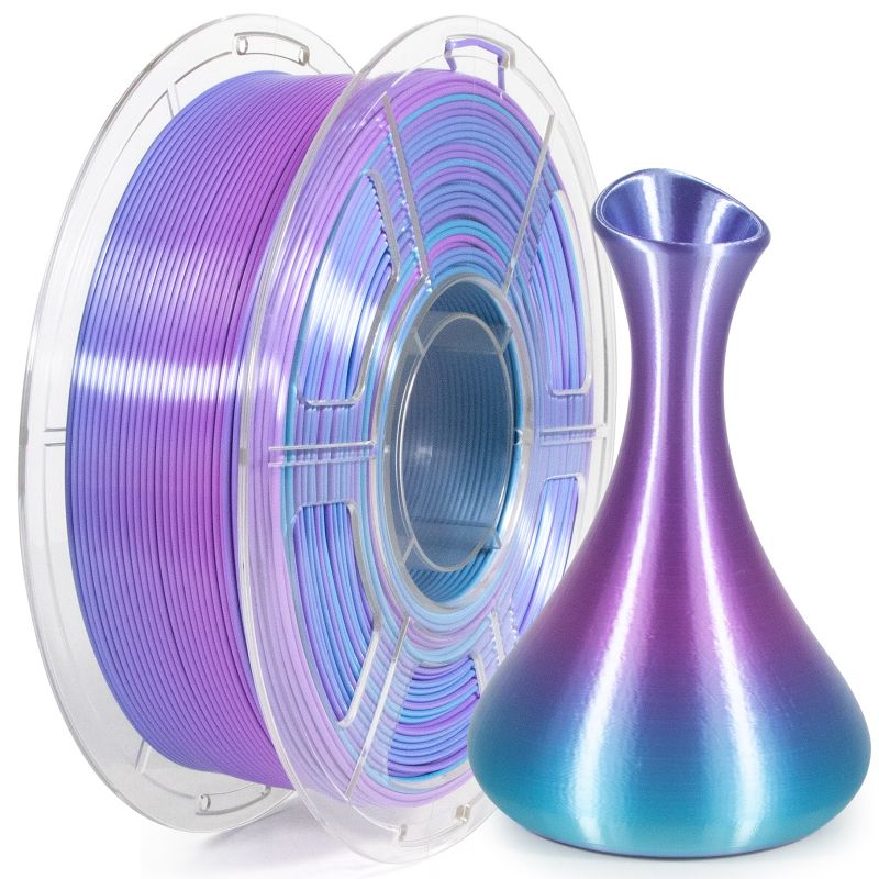 iSANMATE Silk Gradient Light Blue-Purple PLA 1.75mm Filament 1kg roll
