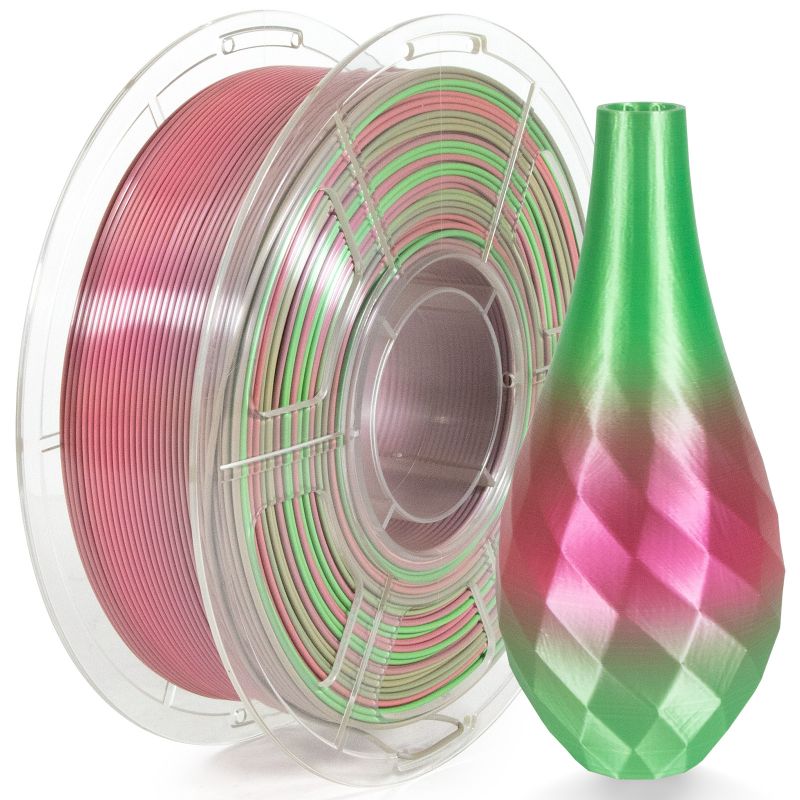 iSANMATE Silk Gradient Pink-Green PLA 1.75mm Filament 1kg roll
