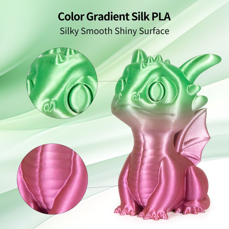 iSANMATE Silk Gradient Pink-Green PLA 1.75mm Filament 1kg roll