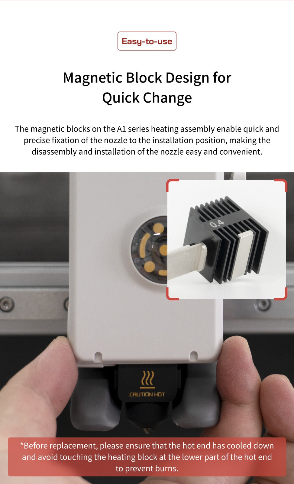 NEW Formtech Carbon HD2, A1/A1 Mini Hardened Steel hot end