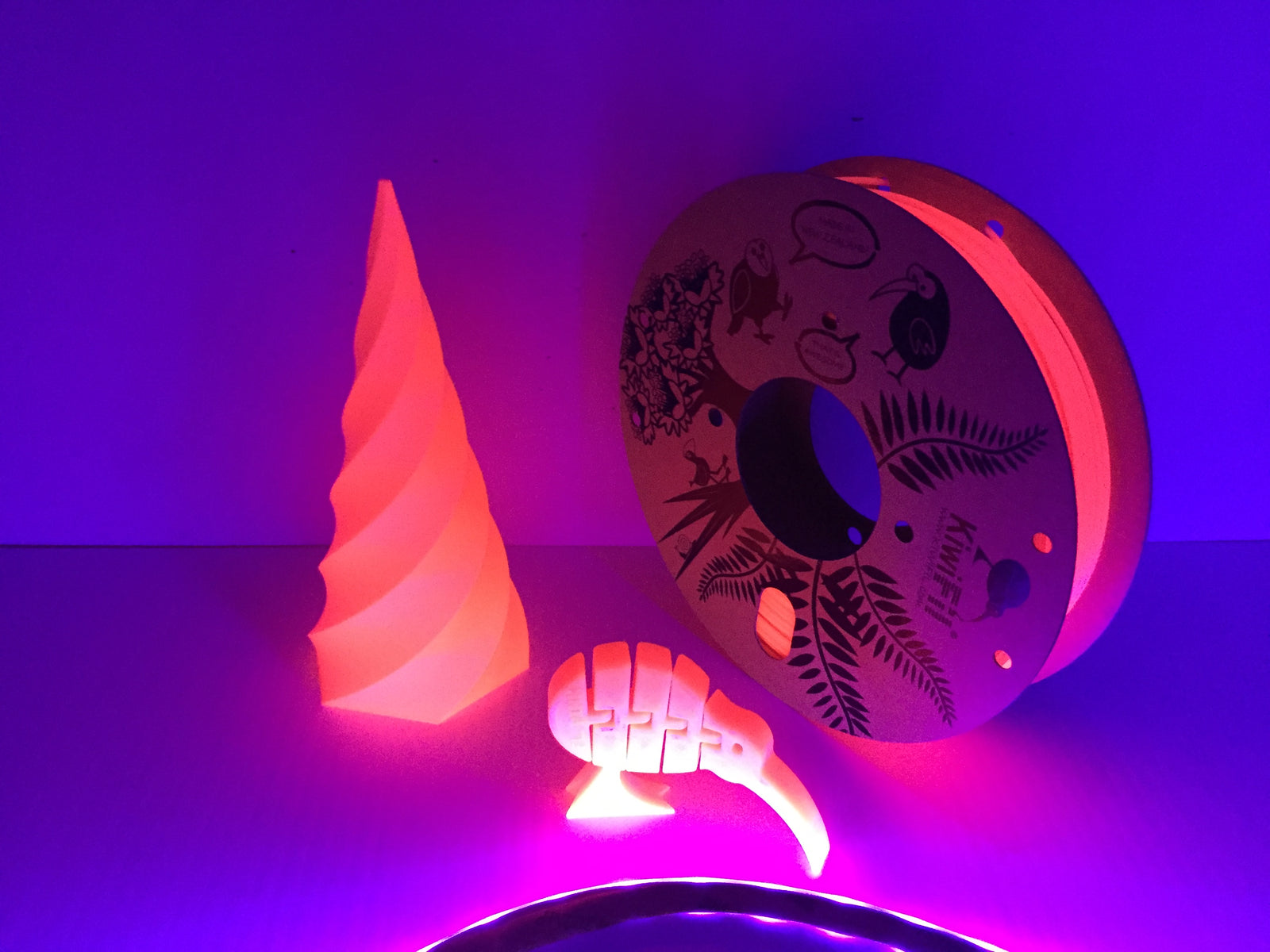 KiwiFil PLA Pro 1.75mm Fluorescent Pink 250g