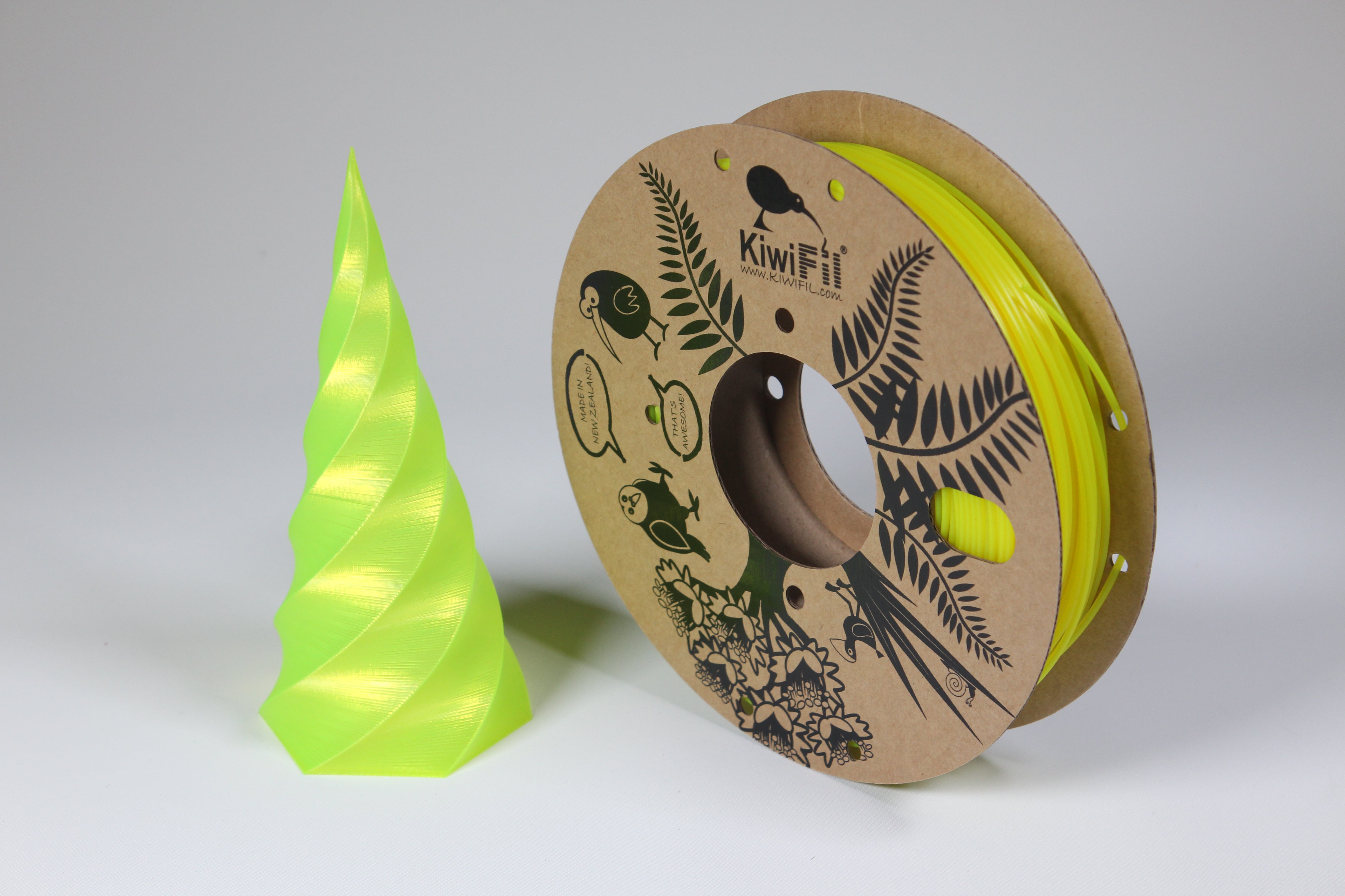 KiwiFil PLA Pro 1.75mm Fluorescent Yellow 250g