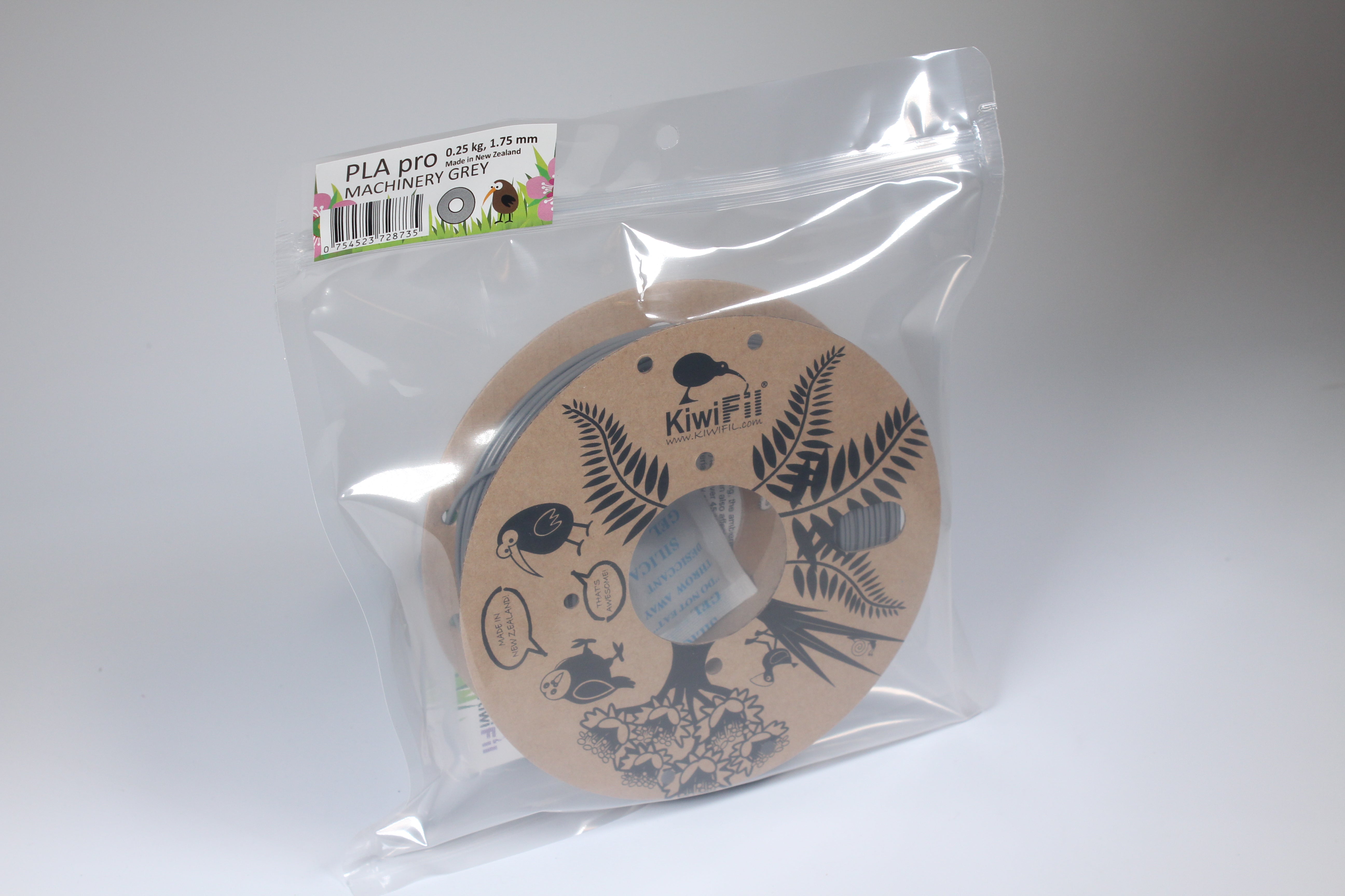 KiwiFil PLA Pro 1.75mm Light Grey 250g