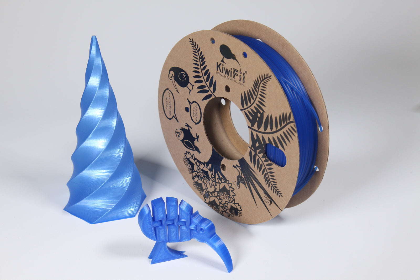 KiwiFil PLA Pro 1.75mm Translucent Blue 250g
