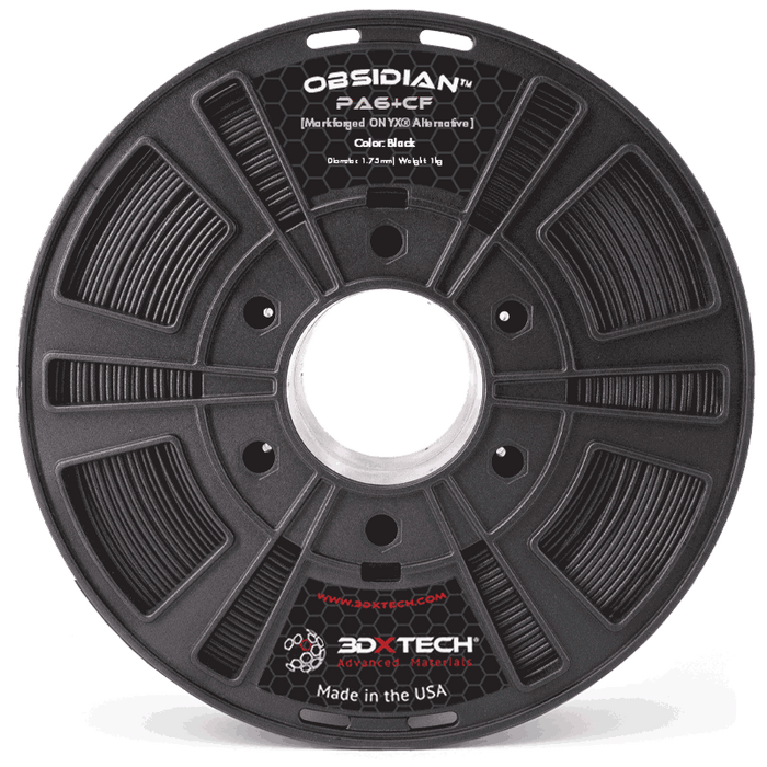 OBSIDIAN PA6+CF [MARKFORGED ONYX ALTERNATIVE] 1Kg 1.75mm rolls